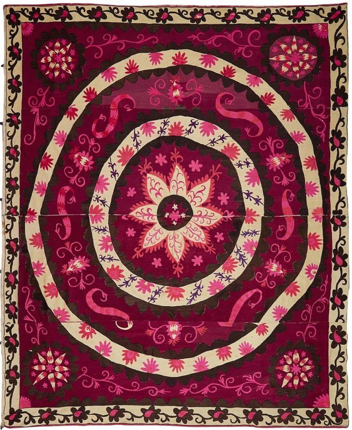 Hand Embroidered Vintage Uzbek Suzani