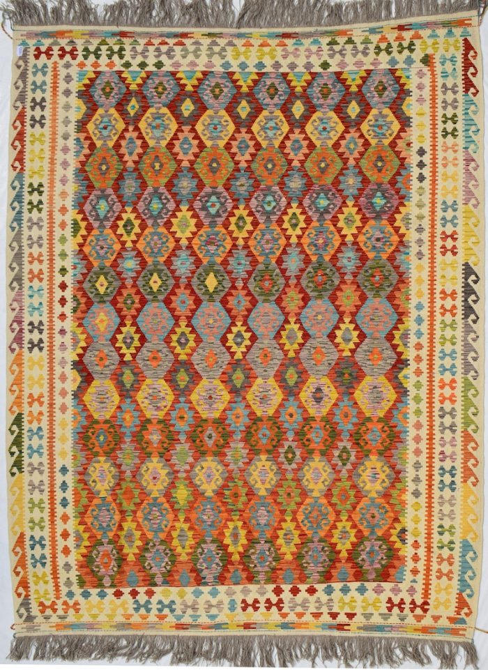 Handmade Afghan Vintage Rug | 340cm x 261cm |11.2 x 8.6'ft
