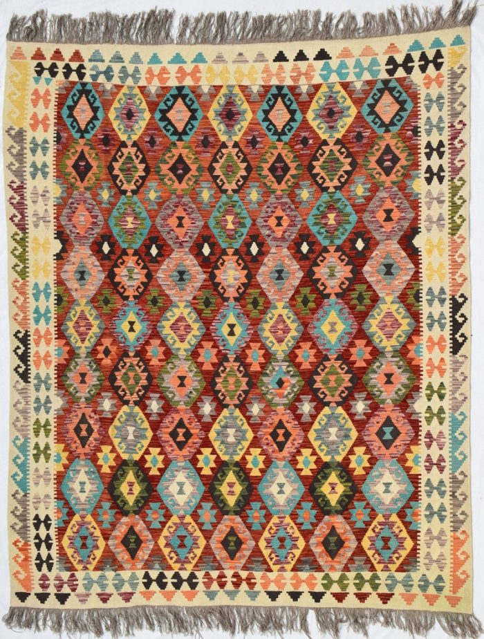 Handmade Afghan vintage Rugs |290cm x 250cm | 9.5 x 8.2''ft