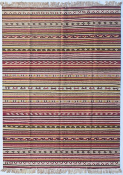 Handmade Turkish Kilim Rug |144 cm x 198 cm | 4.7' x 6.5'ft