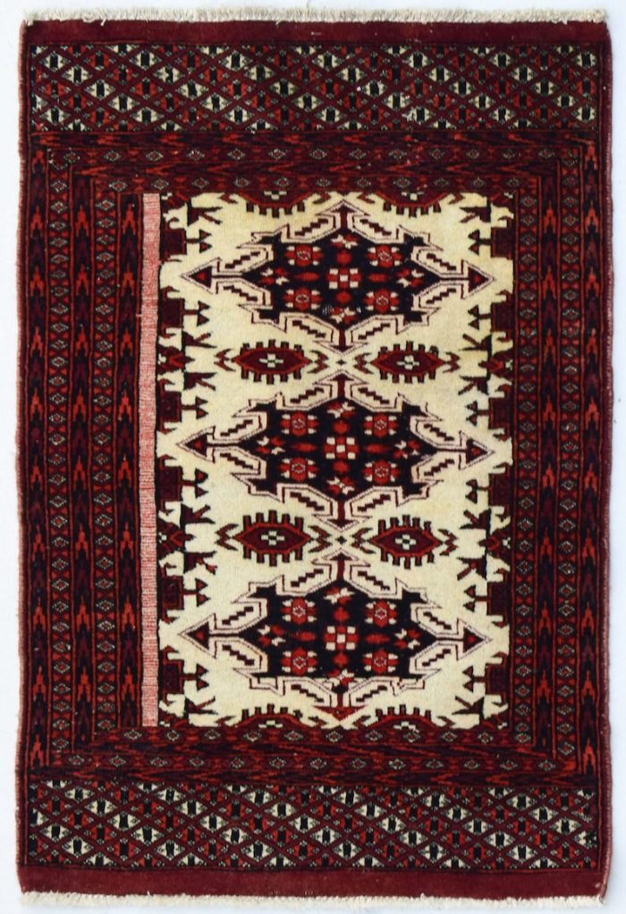 Handmade Vintage Rug | 90 cm x 61 cm | 3.0 x 2.0''ft