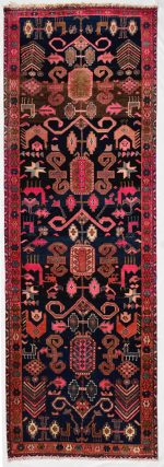 Handmade Vintage knotted rugs |316cm x 109cm| 10.4 x 3.6 ft