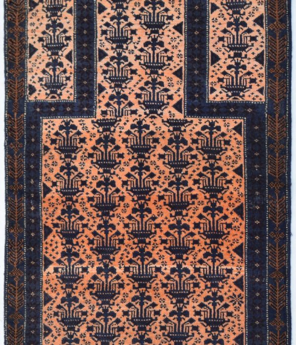 Handmade Vintage Rug | 126 cm x 72 cm | 4.1 x 2.4''ft